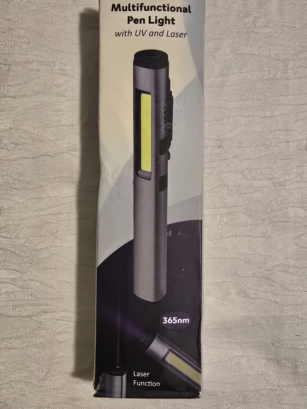 Multifunctional Silver Pen Light with UV and Laser